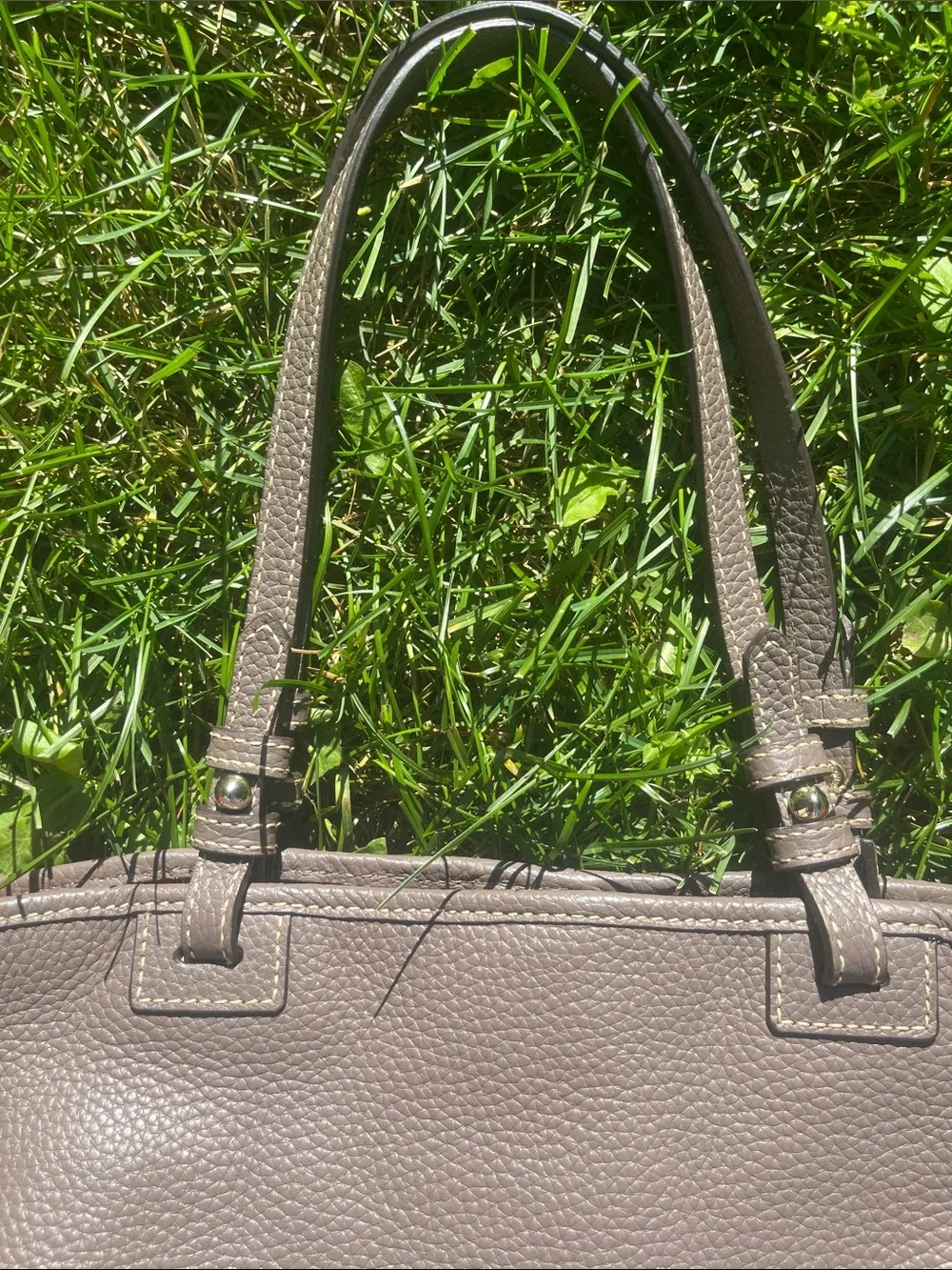 Dooney & Bourke Brown Pebbled Leather Tote